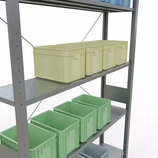 Zusatzbild des Artikels Stecksystem Grundregal 3000x1300x300 mm, Typ 150 kg, verzinkt Zusatzbild des Artikels Stecksystem Grundregal 3000x1300x300 mm, Typ 150 kg, verzinkt aus Grundregal