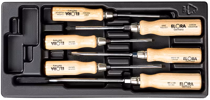 Werkstatt-Schraubendrehersatz, 6-teilig MS-41 von ELORA Werkstatt-Schraubendrehersatz, 6-teilig, ELORA-MS-41 aus der Kategorie Ordnungssysteme & Werkstattwagen mit der Artikelnr. 0000541001000