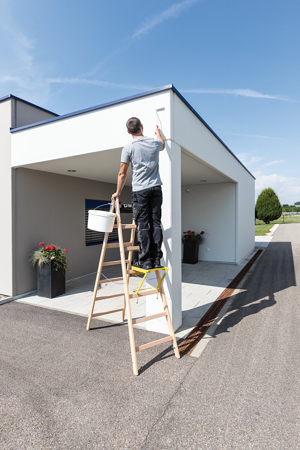 Milieubild 3819263 Munk Sprossen-Stehleiter Holz 2x8 Sprossen