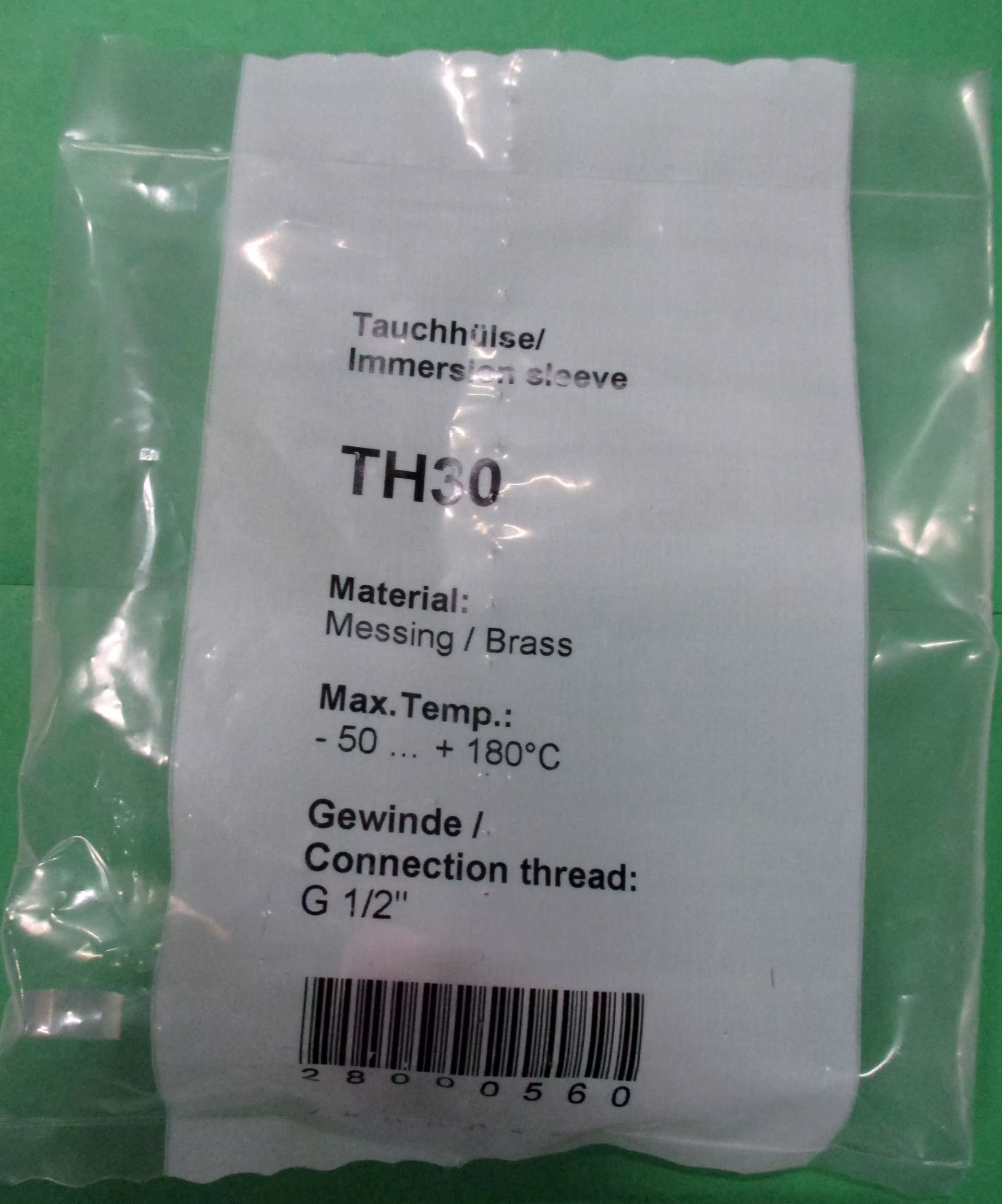 RESOL Tauchhülse TH30 30mm von der Marke Resol RESOL Tauchhülsen Typ Ausführung: RESOL Tauchhülse TH30 30mm aus der Kategorie Tauchhülsen mit der Artikelnr. 28000560