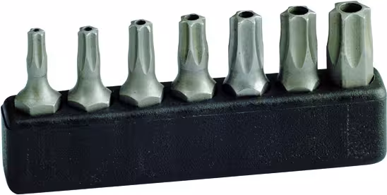 1/4" Bit Satz L25 mm TX mit Bohrung T10 - T40 7tlg aus der Kategorie Bits & Bithalter mit der Artikelnummer 2758