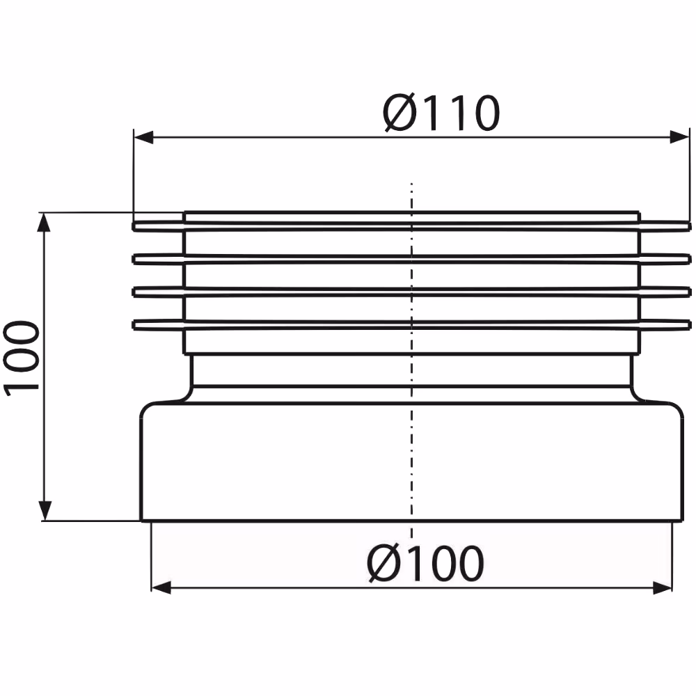 Zusatzbild 2587886 WC Anschlussmanschette gerade