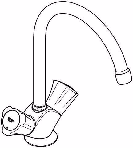 Technische Zeichnung 3974718 GROHE 2-Griff-Spültischbatterie Costa 31831 DN 15 chrom