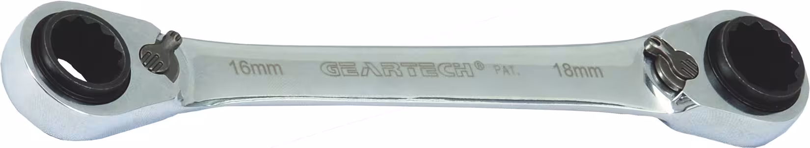 GearTech 4 in 1 Doppelring Schlüssel 8*10 + 12*13mm von der Marke PROJAHN GearTech Doppelring-Ratschenschlüssel 4-in-1 metrisch umschaltbar Typ Variante: GearTech 4 in 1 Doppelring Schlüssel 8*10 + 12*13mm aus der Kategorie Ring- und Doppelringschlüssel mit der Artikelnr. 390813