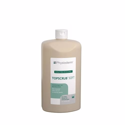 Handreiniger TOPSCRUB® SOFT 500ml mikroplastikfrei 500ml Hartflasche PHYSIODERM aus der Kategorie Hand und Haut, Reinigung und Schutz mit der Teilenummer 8000339360