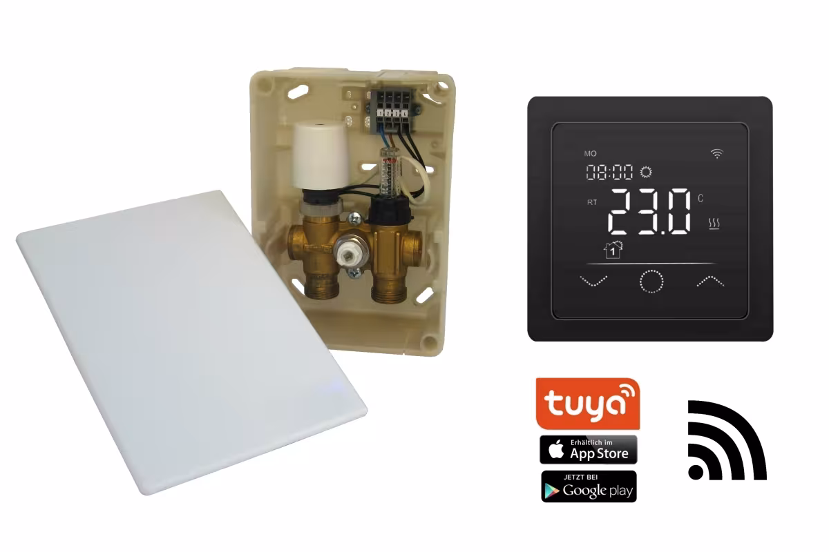 HoWaTech E-Regelbox WLAN Touch (sw) | elektrische Temperaturbegrenzung Wasser Fußbodenheizung aus der Kategorie Fußbodenheizungs-Regelung  & Elektrik mit der Artikelnummer 902066