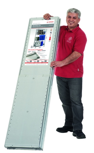 Grundregal, Fachbodenregal Stecksystem MULTIplus150-Set, 2000 x 1000 x 500 mm (HxBxT), 4 Fachböden, Kreuzstrebe, verzinkt mit der GTIN 4004514200747 Grundregal, Fachbodenregal Stecksystem MULTIplus150-Set, 2000 x 1000 x 500 mm (HxBxT), 4 Fachböden, Kreuzstrebe, verzinkt von Schulte Lagertechnik mit der Artikelnr. 12750-4