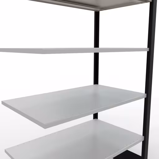 Produktbild Nr 14 des Artikels Anbauregal, Büro-Fachbodenregal Stecksystem MULTIplus150, 2000 x 1000 x 600 mm (HxBxT), 6 Fachböden, Längenriegel, ohne Mittelanschlag, schwarz/lichtgrau Abbildung Nr 14 des Artikels Anbauregal, Büro-Fachbodenregal Stecksystem MULTIplus150, 2000 x 1000 x 600 mm (HxBxT), 6 Fachböden, Längenriegel, ohne Mittelanschlag, schwarz/lichtgrau aus der Produktgruppe Büroregale von der Marke Schulte Lagertechnik