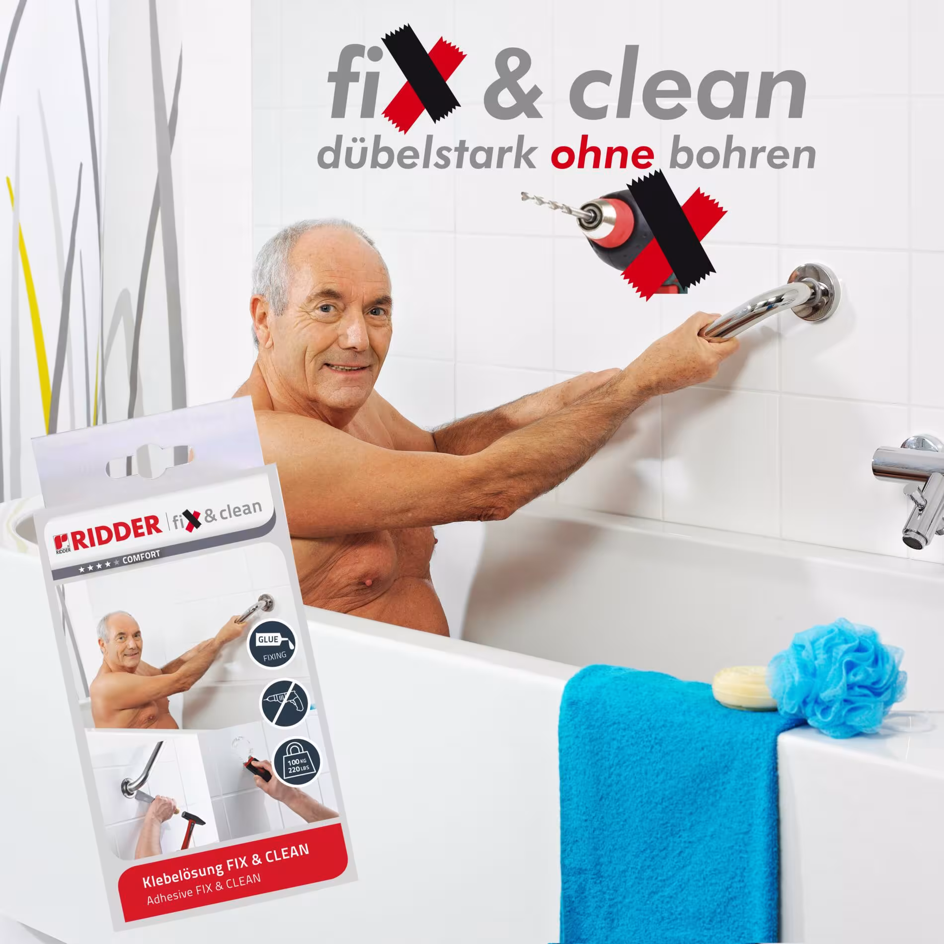 Montagekleber Fix & Clean, weiß von Ridder mit der Artikelnr. A2000000