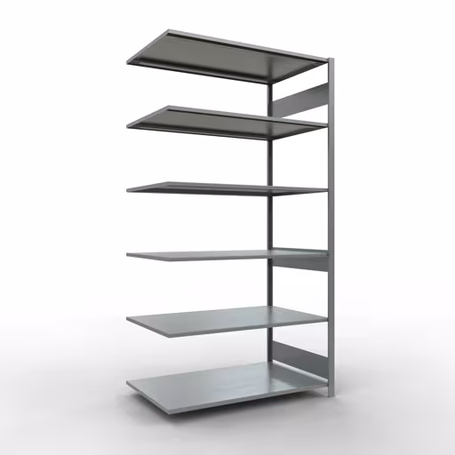 Produktbild Nr.12 des Artikels Anbauregal, Fachbodenregal Stecksystem MULTIplus150, 2500 x 1300 x 800 mm (HxBxT), 6 Fachböden, Längenriegel, verzinkt aus der Produktreihe Stecksystem von der Marke Schulte Lagertechnik