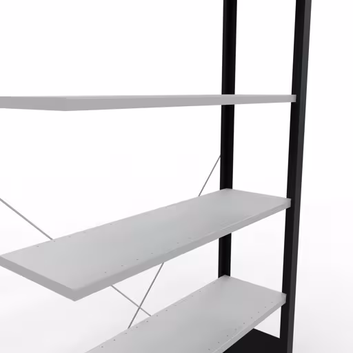 Produktbild Nr 12 des Artikels Anbauregal, Büro-Fachbodenregal Stecksystem MULTIplus85, 2000 x 1000 x 300 mm (HxBxT), 6 Fachböden, Kreuzstrebe, ohne Anschlagleiste, schwarz/lichtgrau Abbildung Nr 12 des Artikels Anbauregal, Büro-Fachbodenregal Stecksystem MULTIplus85, 2000 x 1000 x 300 mm (HxBxT), 6 Fachböden, Kreuzstrebe, ohne Anschlagleiste, schwarz/lichtgrau aus der Produktgruppe Büroregale von der Marke Schulte Lagertechnik