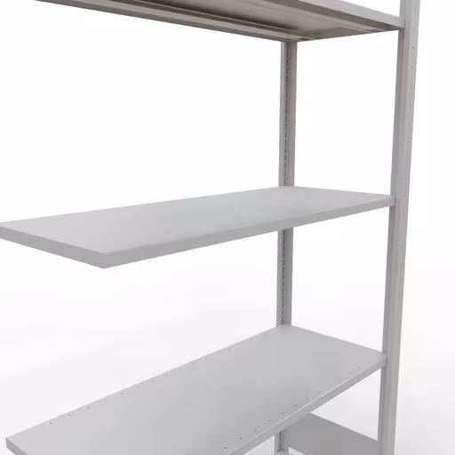 Produktbild Nr.6 des Artikels Anbauregal, Fachbodenregal Stecksystem MULTIplus150, 2000 x 1000 x 400 mm (HxBxT), 5 Fachböden, Längenriegel, RAL 7035 lichtgrau aus der Produktreihe Stecksystem von der Marke Schulte Lagertechnik