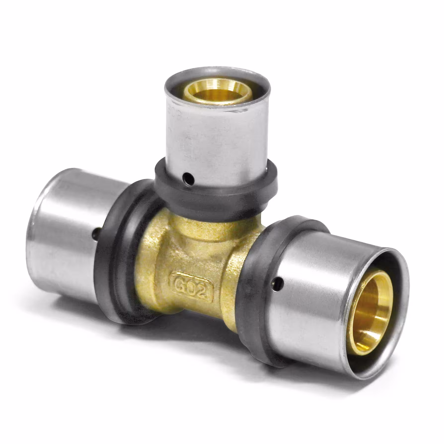 Press-T-Stück Mittelabgang reduziert aus der Kategorie Pressfittings