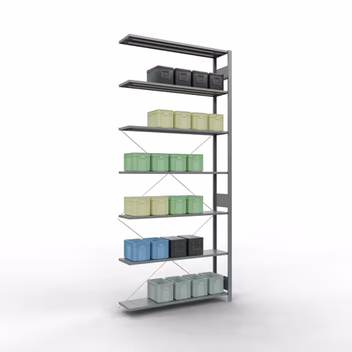 Produktbild Nr.13 des Artikels Stecksystem Anbauregal 3000x1300x300 mm, Typ 150 kg, verzinkt aus der Produktreihe Stecksystem von der Marke Schulte Lagertechnik