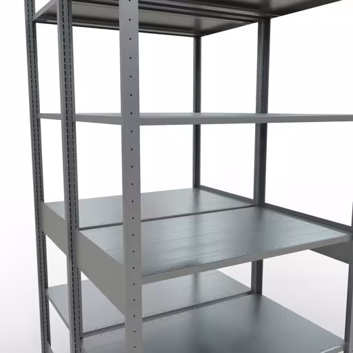 Produktbild Nr 16 des Artikels Grundregal, Doppelregal, Fachbodenregal Stecksystem MULTIplus150, 2500 x 1000 x (2x600) mm (HxBxT), 2x6 Fachböden, Längenriegel, verzinkt Abbildung Nr 16 des Artikels Grundregal, Doppelregal, Fachbodenregal Stecksystem MULTIplus150, 2500 x 1000 x (2x600) mm (HxBxT), 2x6 Fachböden, Längenriegel, verzinkt aus der Produktgruppe Fachbodenregale von der Marke Schulte Lagertechnik