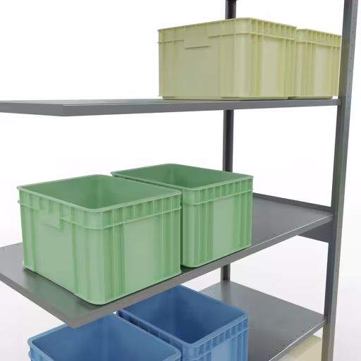 Stecksystem Anbauregal 2500x1300x600 mm, Typ 150 kg, verzinkt aus der Kategorie Anbauregal mit der GTIN 4004514217752 Stecksystem Anbauregal 2500x1300x600 mm, Typ 150 kg, verzinkt von der Marke Schulte Lagertechnik aus der Produktreihe Stecksystem