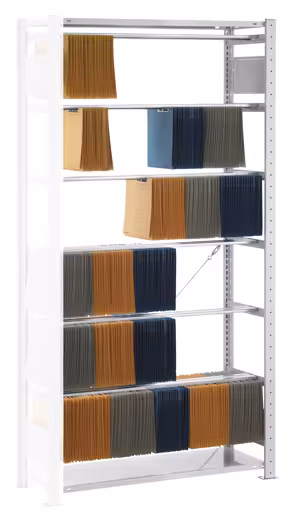 Anbauregal, Steck-Pendelhefterregal "Elba/Leitz", 2000 x 1000 x 350 mm (HxBxT), RAL 7035 lichtgrau, 6 Pendelstangen von der Marke Schulte Lagertechnik Anbauregal, Steck-Pendelhefterregal "Elba/Leitz", 2000 x 1000 x 350 mm (HxBxT), RAL 7035 lichtgrau, 6 Pendelstangen aus der Kategorie Pendelhefterregale mit der Artikelnummer 30614-N