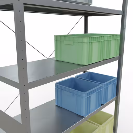 Abbildung Nr 13 des Artikels Stecksystem Grundregal 3000x1300x500 mm, Typ 250 kg, verzinkt aus der Produktgruppe Stecksystem von der Marke Schulte Lagertechnik