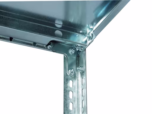 Anbauregal, Büro-Fachbodenregal Schraubsystem MULTIplus150, 1800 x 750 x 600 mm (HxBxT), 5 Fachböden, verzinkt, ohne Mittelanschag von der Marke Schulte Lagertechnik aus der Produktreihe Büroregale