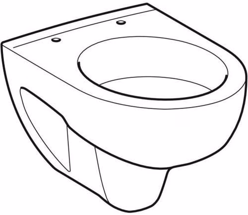 Technische Zeichnung 3968854 Geberit Renova Compact Wand-WC Tiefspüler verkürzte Ausladung 48cm, weiß
