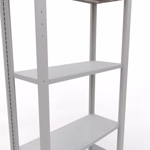 Produktbild Nr.6 des Artikels Grundregal, Fachbodenregal Stecksystem MULTIplus150, 2000 x 750 x 300 mm (HxBxT), 5 Fachböden, Längenriegel, RAL 7035 lichtgrau aus der Produktreihe Stecksystem von der Marke Schulte Lagertechnik