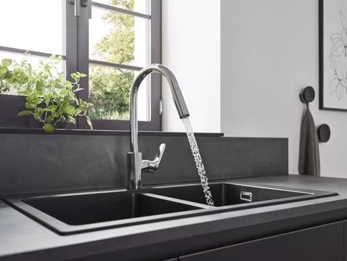 Detailbild 3984735 Hansgrohe Einhebel-Küchenmischer 240 FOCUS DN 15, mit Ausziehbrause chrom