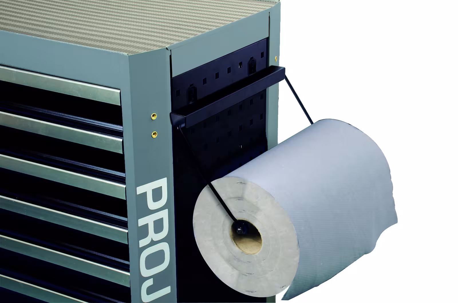 Zubehör Werkstattwagen mit Vierkantlochung Papierrollenhalter bis Rollenbreite 390 mm Schwarz von der Marke PROJAHN Papierrollenhalter Typ aus der Kategorie Ordnungssysteme & Werkstattwagen mit der Artikelnr. 5503-209