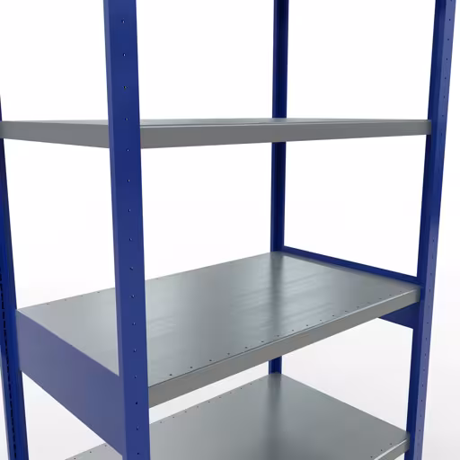 Abbildung Nr 9 des Artikels Grundregal, Fachbodenregal Stecksystem MULTIplus250, 2500 x 1000 x 600 mm (HxBxT), 6 Fachböden, Längenriegel, RAL 5010 enzianblau/verzinkt aus der Produktgruppe Stecksystem von der Marke Schulte Lagertechnik