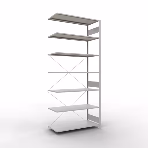 Stecksystem Anbauregal 3000x1300x600 mm, Typ 150 kg, lichtgrau von der Marke Schulte Lagertechnik Stecksystem Anbauregal 3000x1300x600 mm, Typ 150 kg, lichtgrau aus der Kategorie Anbauregal mit der Artikelnummer 32667-130