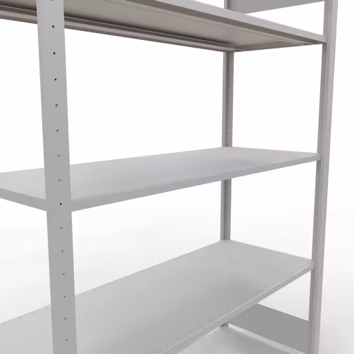 Grundregal, Fachbodenregal Stecksystem MULTIplus150, 2000 x 1300 x 500 mm (HxBxT), 5 Fachböden, Längenriegel, RAL 7035 lichtgrau von der Marke Schulte Lagertechnik aus der Produktreihe Stecksystem
