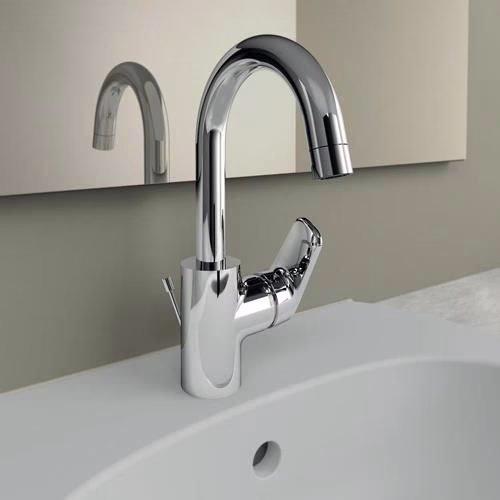 Ideal Standard Waschtischarmatur Ceraflex mit hohem Auslauf mit Ablaufgarnitur Ausladung 146 mm chrom