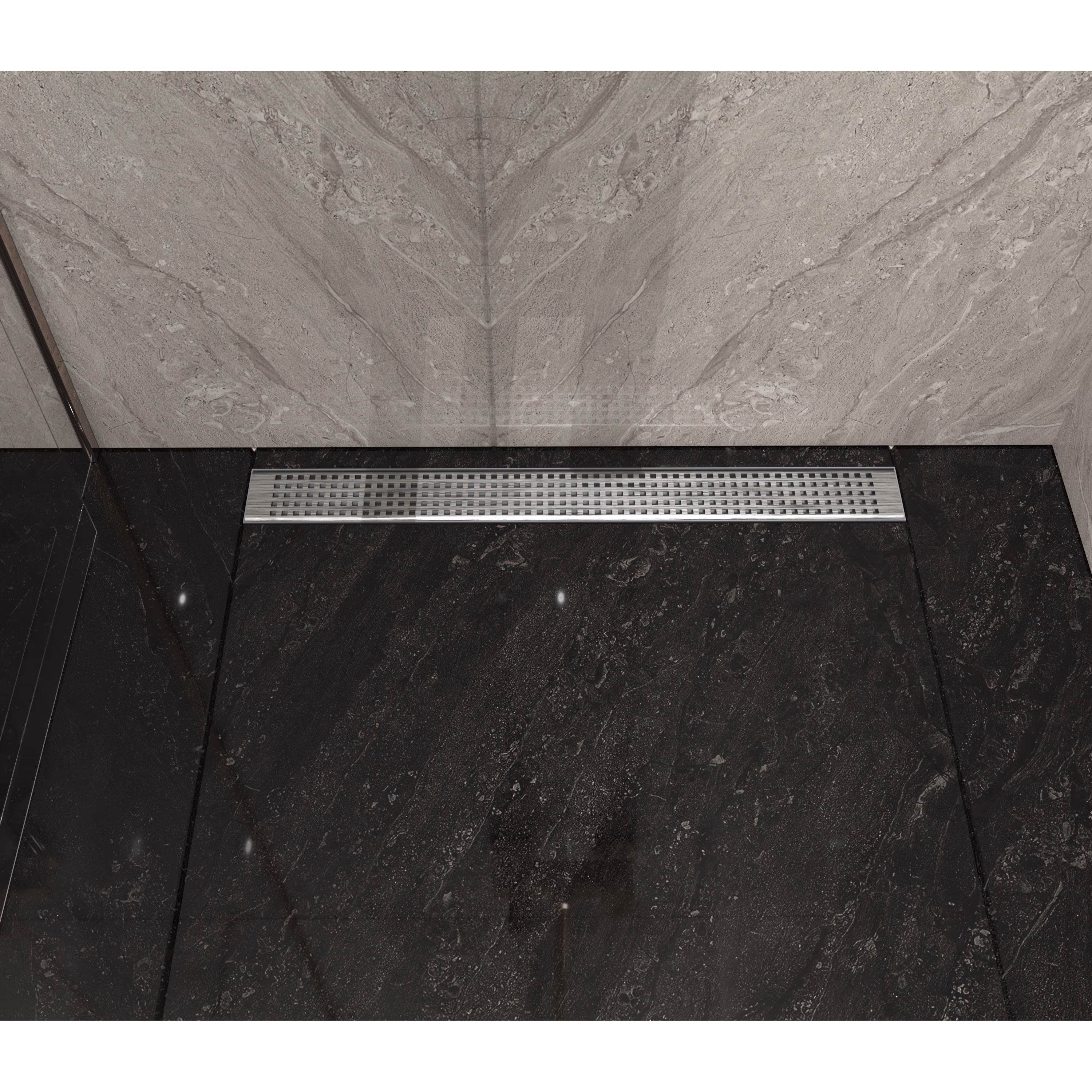 Ohne Text 5408999218394482748 MERT 300mm Duschrinne mit Design-Edelstahlrost "Square"