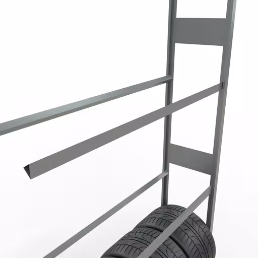 Abbildung Nr 13 des Artikels Anbauregal, Räder-/Reifenregal, 4500 x 1500 x 400 mm, verzinkt, 6 Lagerebenen á 150 kg Fachlast pro Ebene aus der Produktgruppe Fachbodenregale von der Marke Schulte Lagertechnik