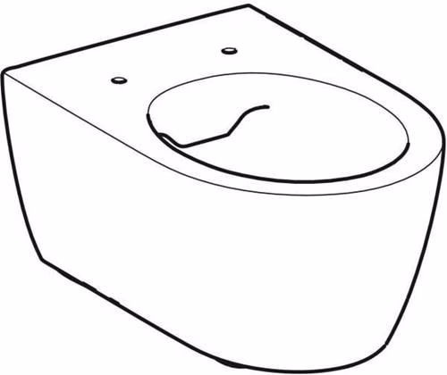 Geberit iCon Wand-WC Tiefspüler, Rimfree geschlossene Form, Tiefe: 53cm, weiß