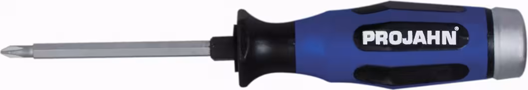 Schraubendreher Satz 6tlg (PH+Schlitz) mit durchgehender Klinge, Schlagkappe und Schlüsselhilfe von der Marke PROJAHN aus der Produktreihe Handwerkzeuge