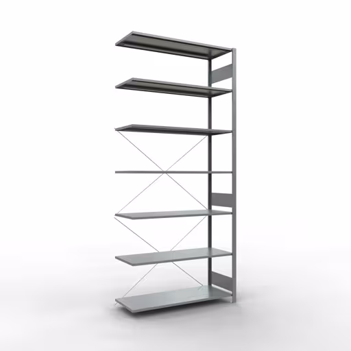 Stecksystem Anbauregal 3000x1300x500 mm, Typ 150 kg, verzinkt aus der Kategorie Anbauregal mit der Artikelnummer 12757-130
