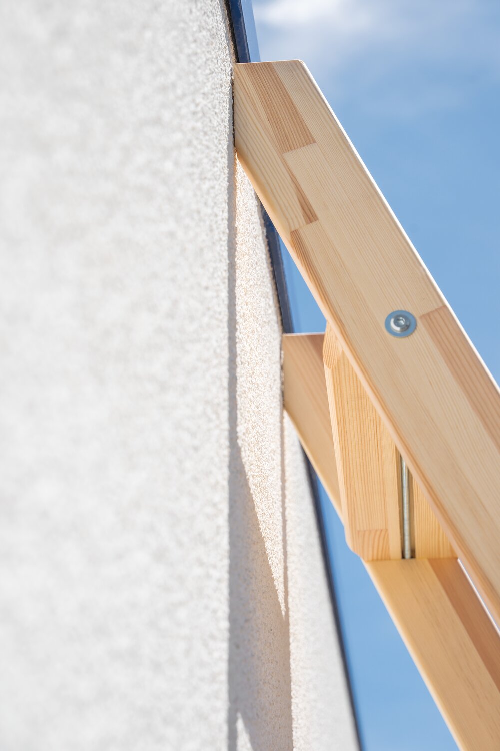 Munk Stufen-Anlegeleiter Holz mit nivello®-Traverse 12 Stufen