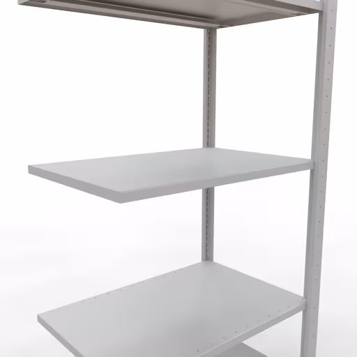 Produktbild Nr.6 des Artikels Anbauregal, Fachbodenregal Stecksystem MULTIplus150, 2000 x 750 x 500 mm (HxBxT), 5 Fachböden, Längenriegel, RAL 7035 lichtgrau aus der Produktreihe Stecksystem von der Marke Schulte Lagertechnik