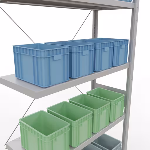 Zusatzbild des Artikels Anbauregal, Fachbodenregal Stecksystem MULTIplus250, 3000 x 1000 x 400 mm (HxBxT), 7 Fachböden, Kreuzstrebe, RAL 7035 lichtgrau Zusatzbild des Artikels Anbauregal, Fachbodenregal Stecksystem MULTIplus250, 3000 x 1000 x 400 mm (HxBxT), 7 Fachböden, Kreuzstrebe, RAL 7035 lichtgrau aus Anbauregal