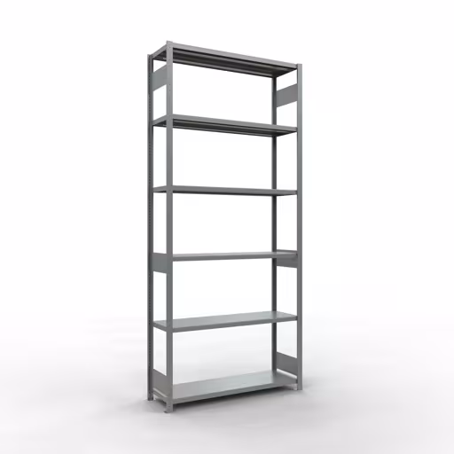 Abbildung Nr 14 des Artikels Grundregal, Fachbodenregal Stecksystem MULTIplus250, 3000 x 1300 x 400 mm (HxBxT), 7 Fachböden, Längenriegel, verzinkt aus der Produktgruppe Stecksystem von der Marke Schulte Lagertechnik