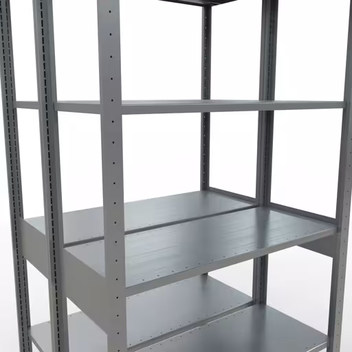 Abbildung Nr 16 des Artikels Grundregal, Doppelregal, Fachbodenregal Stecksystem MULTIplus150, 2500 x 1000 x (2x400) mm (HxBxT), 2x6 Fachböden, Längenriegel, verzinkt aus der Produktgruppe Fachbodenregale von der Marke Schulte Lagertechnik