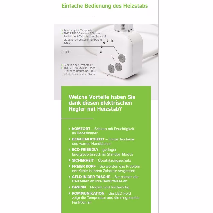 Ohne Text 8060408596492727743 MERT KMX1 Regler mit Heizstab 300 Watt, Weiss