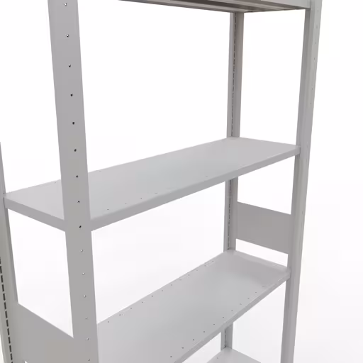 Abbildung Nr 15 des Artikels Grundregal, Fachbodenregal Stecksystem MULTIplus85, 3000 x 1000 x 300 mm (HxBxT), 7 Fachböden, Längenriegel, RAL 7035 lichtgrau aus der Produktgruppe Stecksystem von der Marke Schulte Lagertechnik