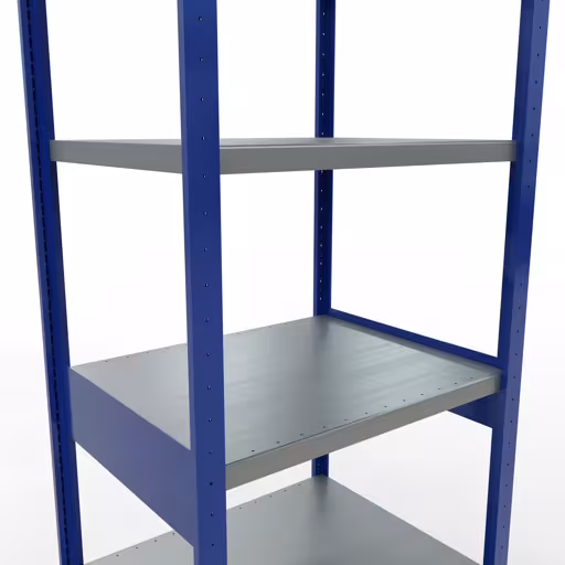 Abbildung Nr 14 des Artikels Grundregal, Fachbodenregal Stecksystem MULTIplus250, 2500 x 750 x 600 mm (HxBxT), 6 Fachböden, Längenriegel, RAL 5010 enzianblau/verzinkt/verzinkt aus der Produktgruppe Stecksystem von der Marke Schulte Lagertechnik