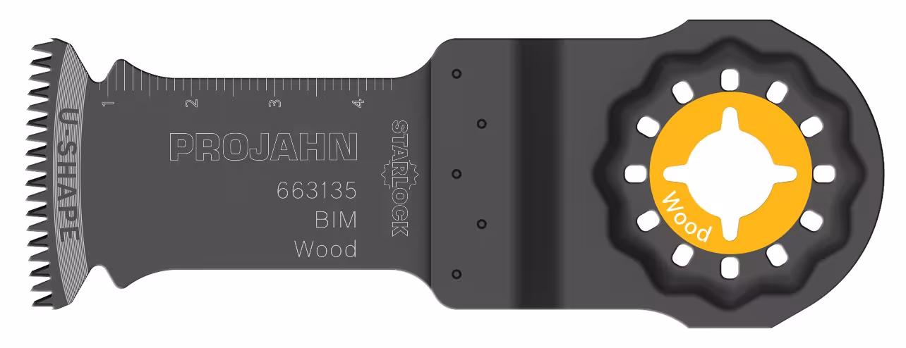 Tauchsägeblatt für Holz, BIM, Starlock, 32mm x 50mm, 1 VE von der Marke PROJAHN Starlock Aufnahme Holz BMI Typ Variante: Tauchsägeblatt für Holz, BIM, Starlock, 32mm x 50mm aus der Kategorie Oszillierendes Sägeblatt mit der Artikelnr. 663131