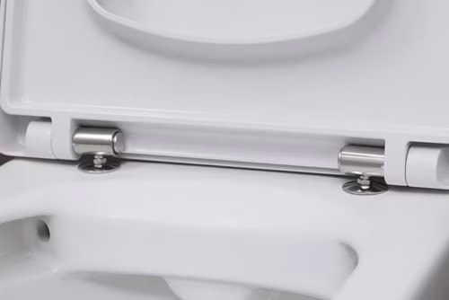Duravit Wand-WC-Set ME by Starck, rimless, Durafix Tiefspüler, weiß, inklusive WC-Sitz mit Absenkautomatik