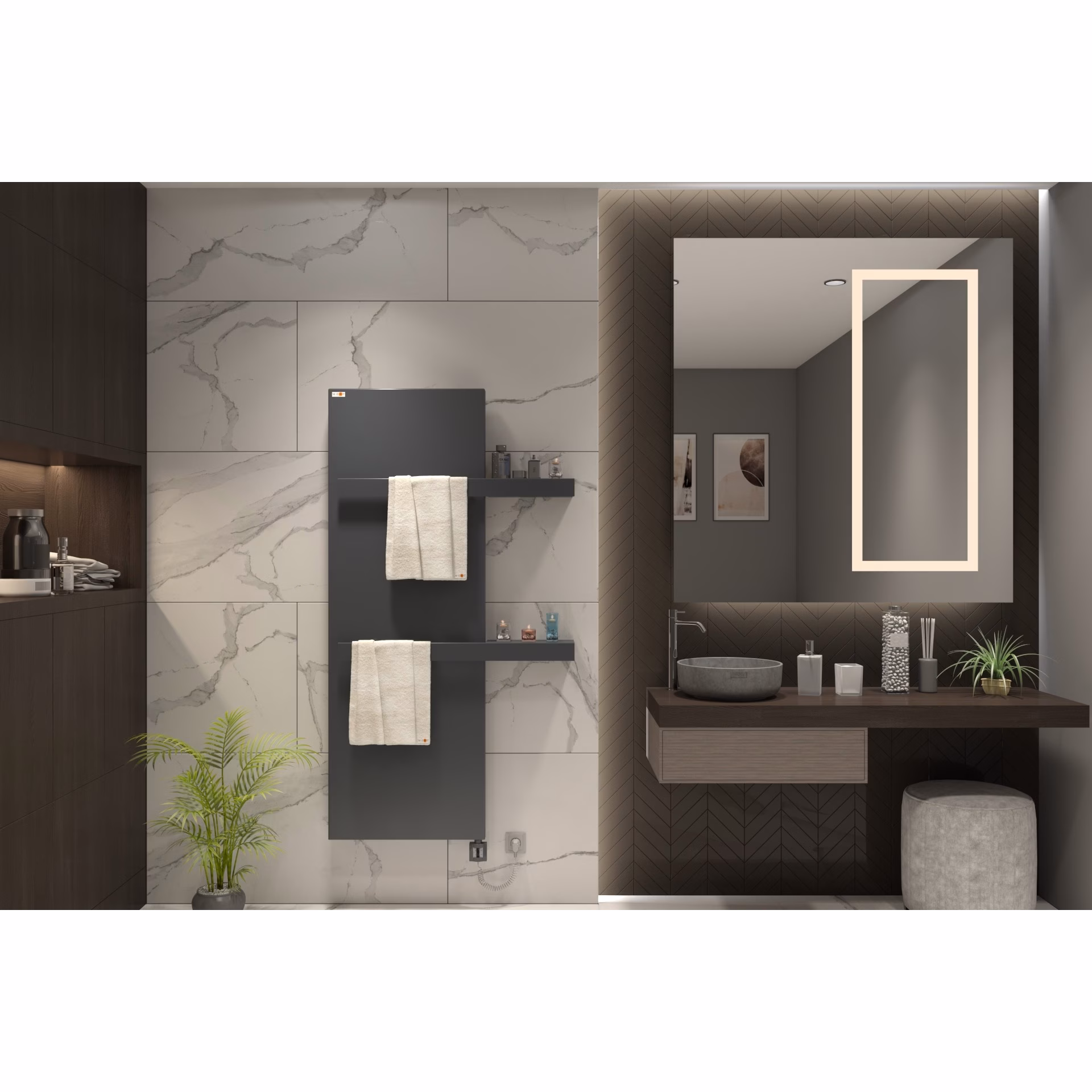 MERT Design Cover - Abdeckung für alte Badheizkörper im Maß 400x1200 mm, Anthrazit