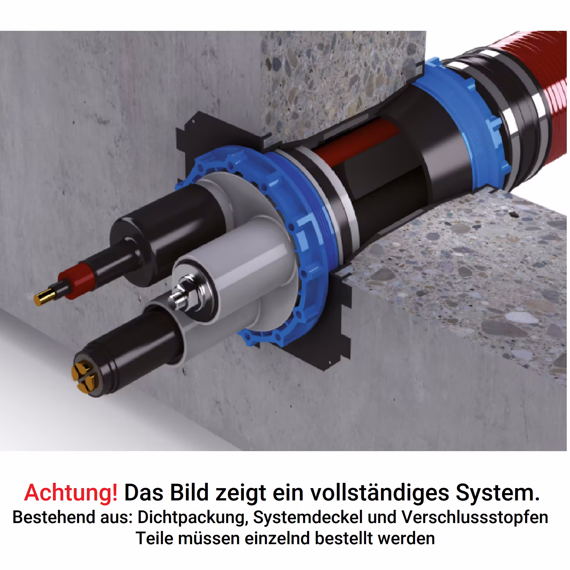 KD110 1-fach Dichtpackung Mauer Kabel Durchführung UGA System-Technik von UGA System-Technik KD110 1-fach Dichtpackung Mauer Kabel Durchführung UGA System-Technik aus der Kategorie Kabelschutz