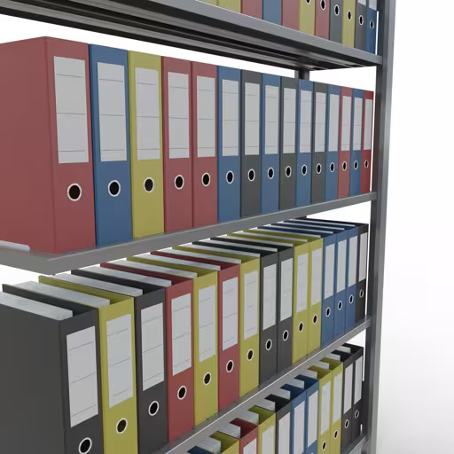 Abbildung Nr 13 des Artikels Anbauregal, Büro-Fachbodenregal Stecksystem MULTIplus85, 1800 x 1300 x 300 mm (HxBxT), 5 Fachböden, Kreuzstrebe, verzinkt, ohne Anschlagleiste aus der Produktgruppe Büroregale von der Marke Schulte Lagertechnik