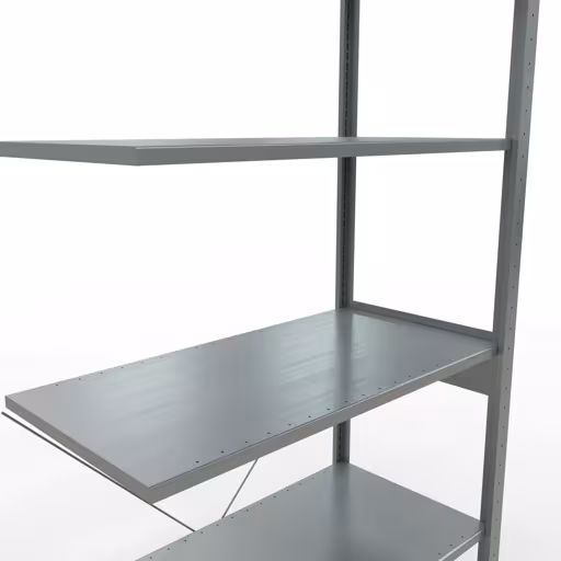 Produktbild Nr.9 des Artikels Anbauregal, Eckregal (Feld C) 2500 x 1000 x 500, 6 Fachböden, Kreuzstrebe, verzinkt aus der Produktreihe Fachbodenregale von der Marke Schulte Lagertechnik
